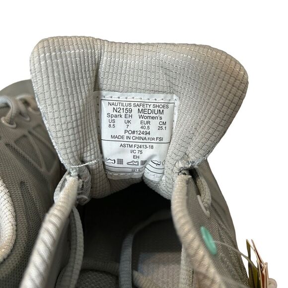New! Nautilus Women's Spark Carbon Composite Toe Safety Shoe Size 7.5 Grey NWT - Picture 12 of 16